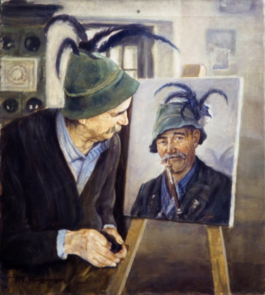 Häusler von Haslach betrachtet sein Bild